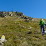 Ultimi passi verso la cima del Monte Poggio